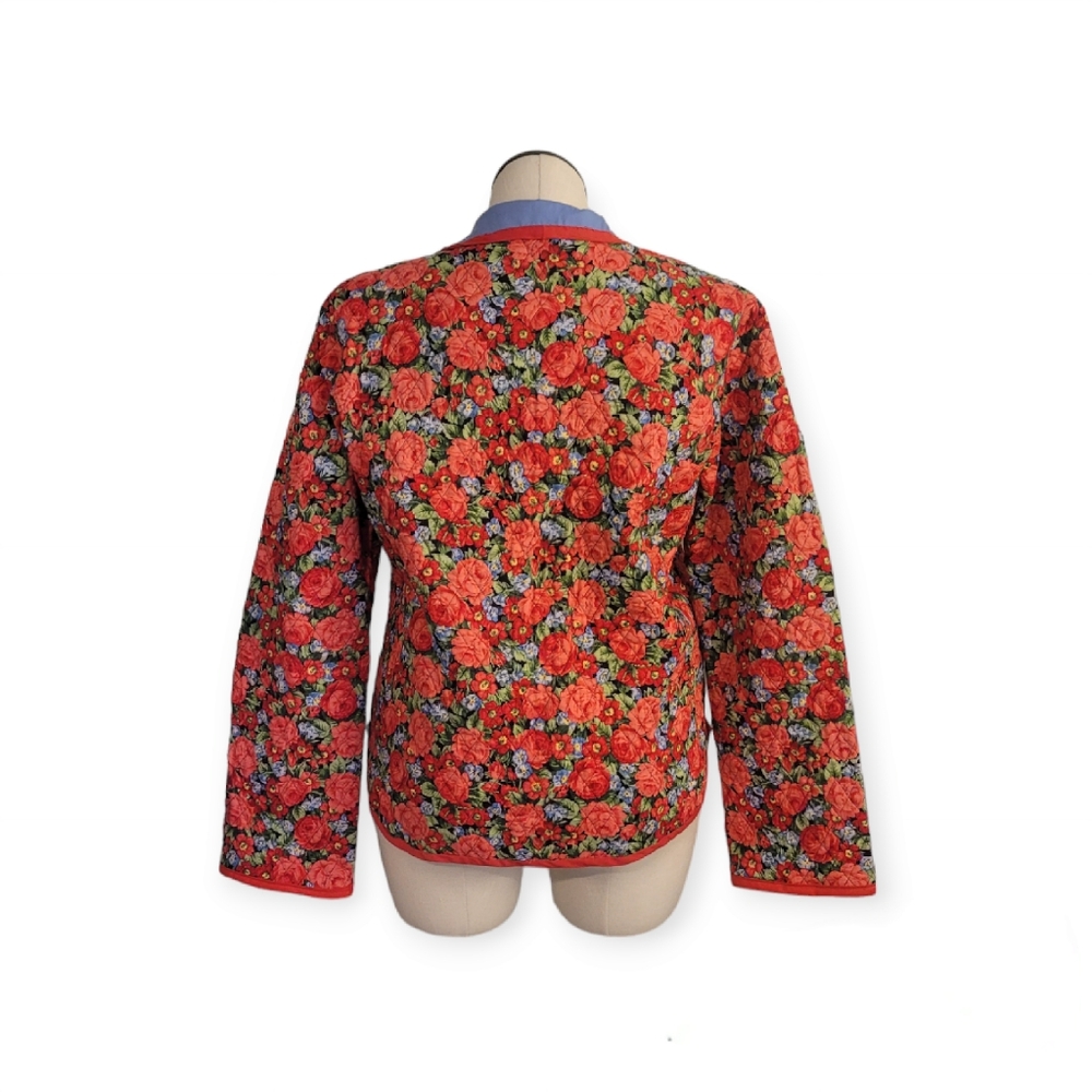 Handmade Rose Floral Quilted Jacket - Picture 3 of 5